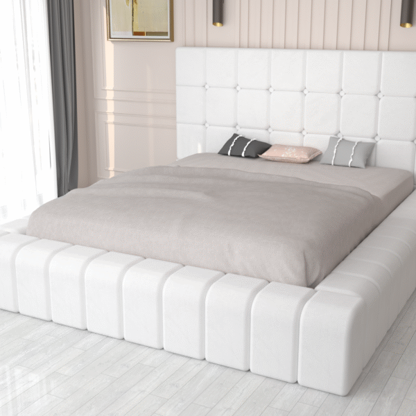 Pat tapitat Regal Galaxy Alb Stofa