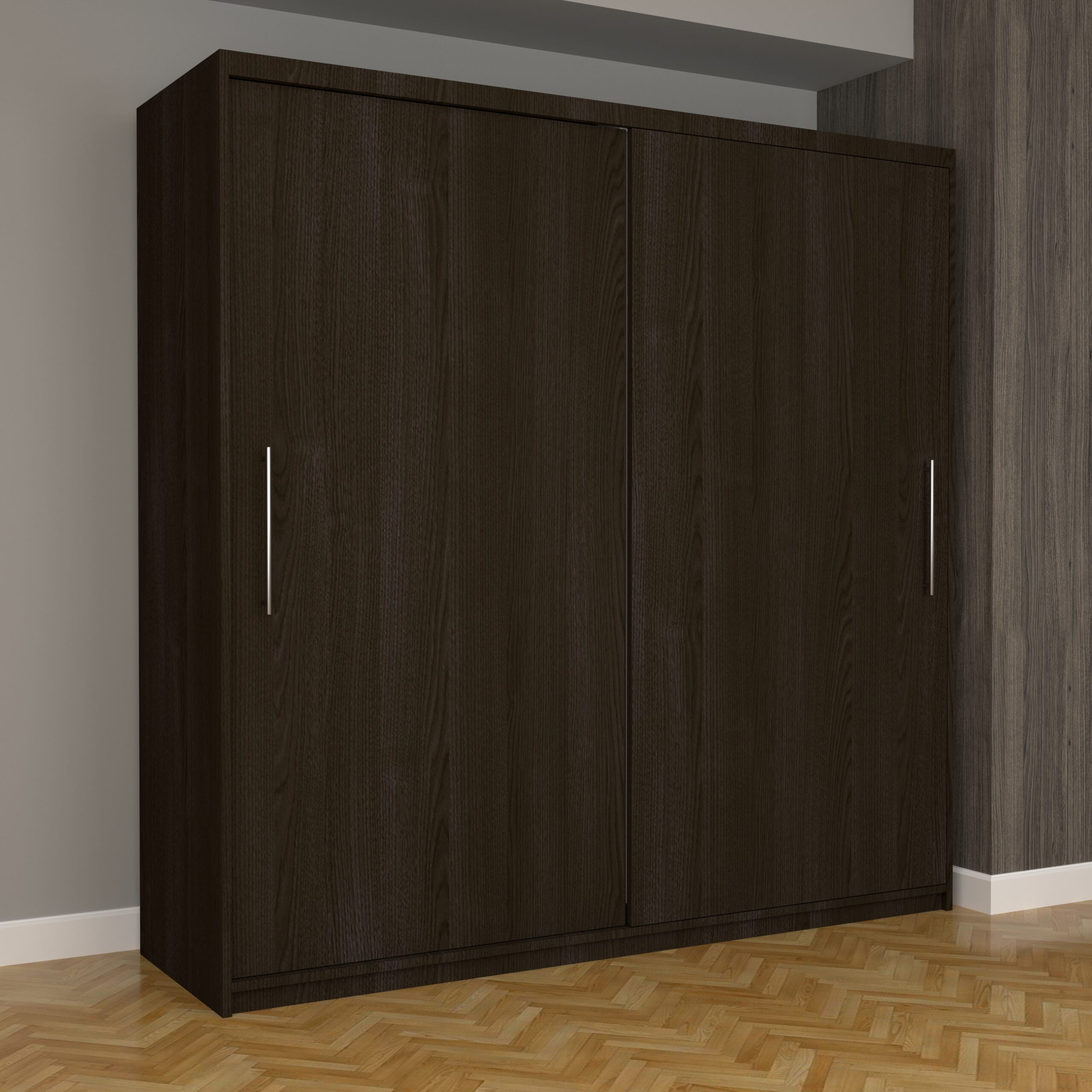 b-20-scaled-1.jpg Dulap Dormitor Nova Eco 200 cm x 200 cm Fara oglinda Wenge cu usi glisante Wenge - imagine 1