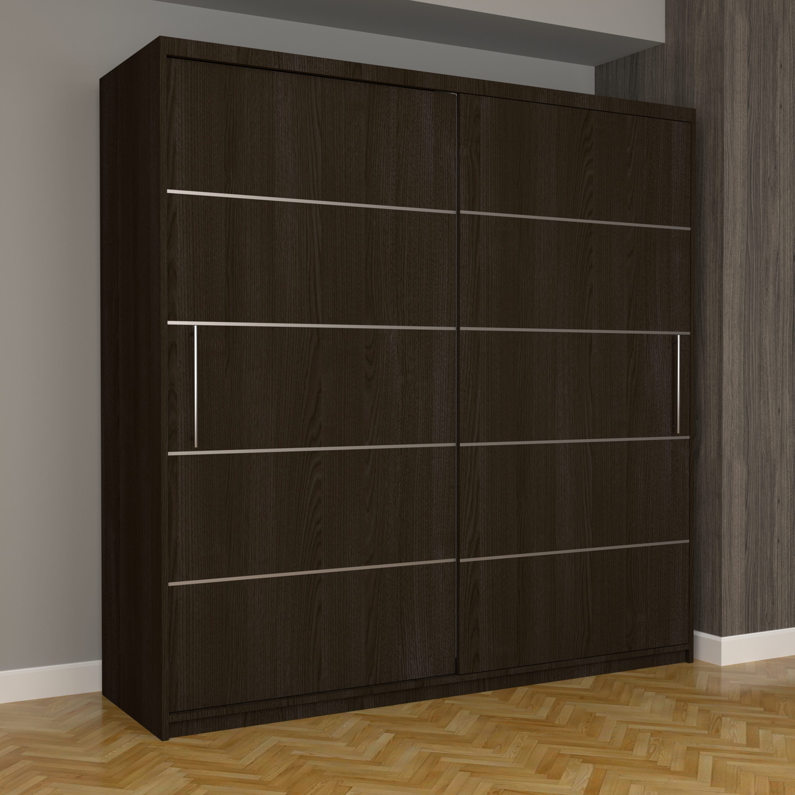 b-53-scaled-1.jpg Dulap Dormitor Nova Plus 200 cm x 200 cm, fara oglinda, Wenge cu usi glisante Wenge - imagine 1