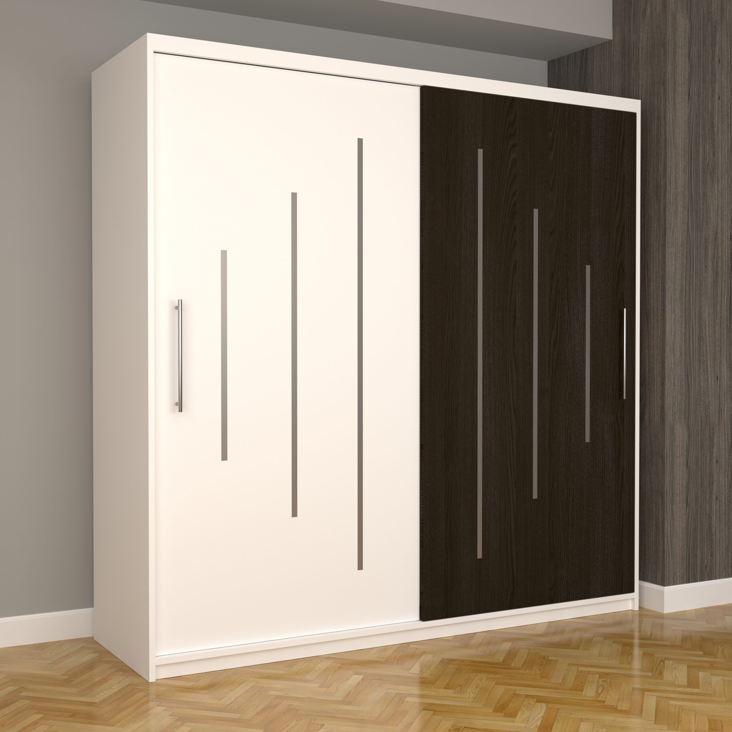 b-60-scaled-1.jpg Dulap Dormitor Nova Ultra 200 cm x 200 cm , fara oglinda , alb cu usi glisante alb wenge - imagine 1