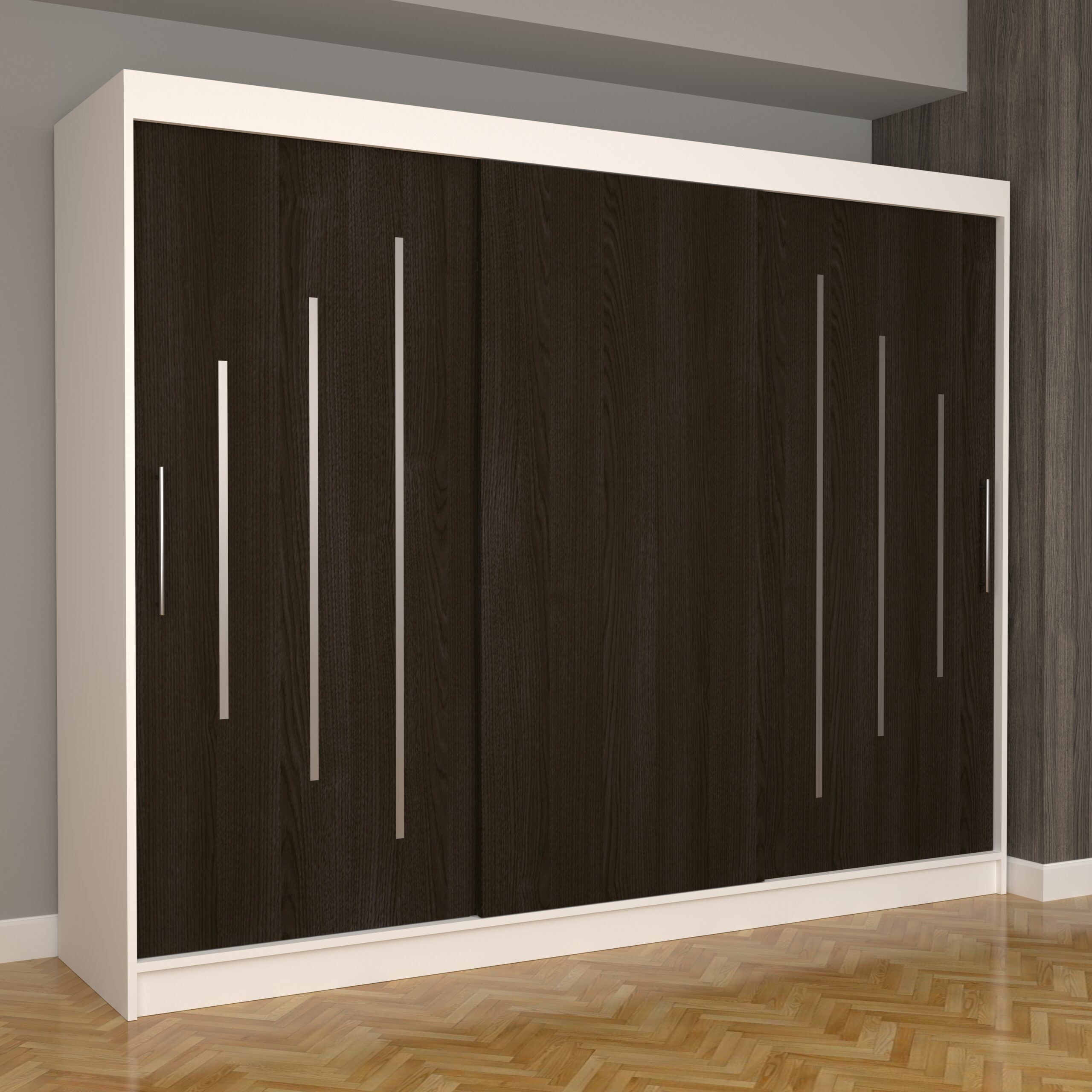 c-18-scaled-1.jpg Dulap Dormitor Nova Ultra 250 cm x 200 cm , fara oglinda , Alb cu usi glisante Wenge - imagine 1