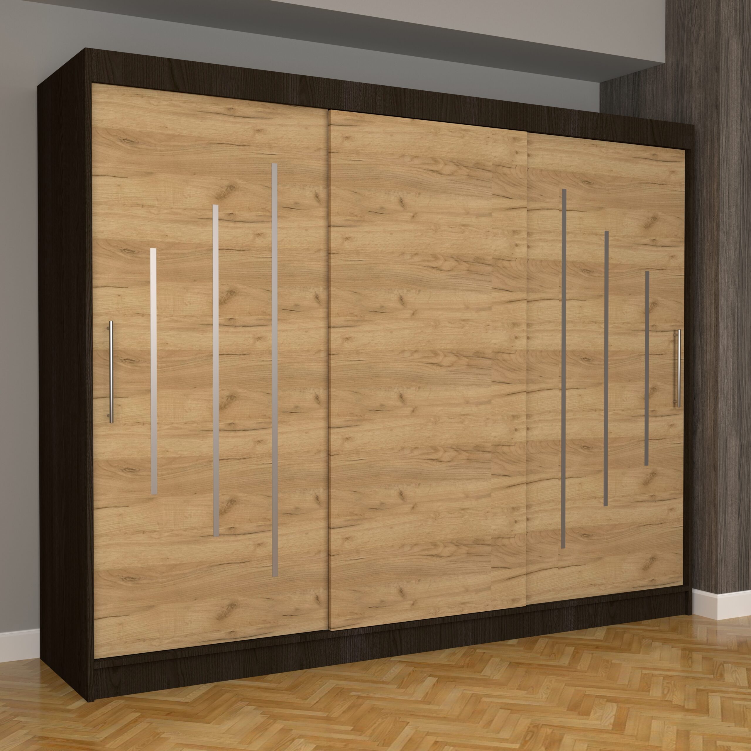 c-29-scaled-1.jpg Dulap Dormitor Nova Ultra 250 cm x 200 cm , fara oglinda , Wenge cu usi glisante Oak Craft Gold - imagine 1