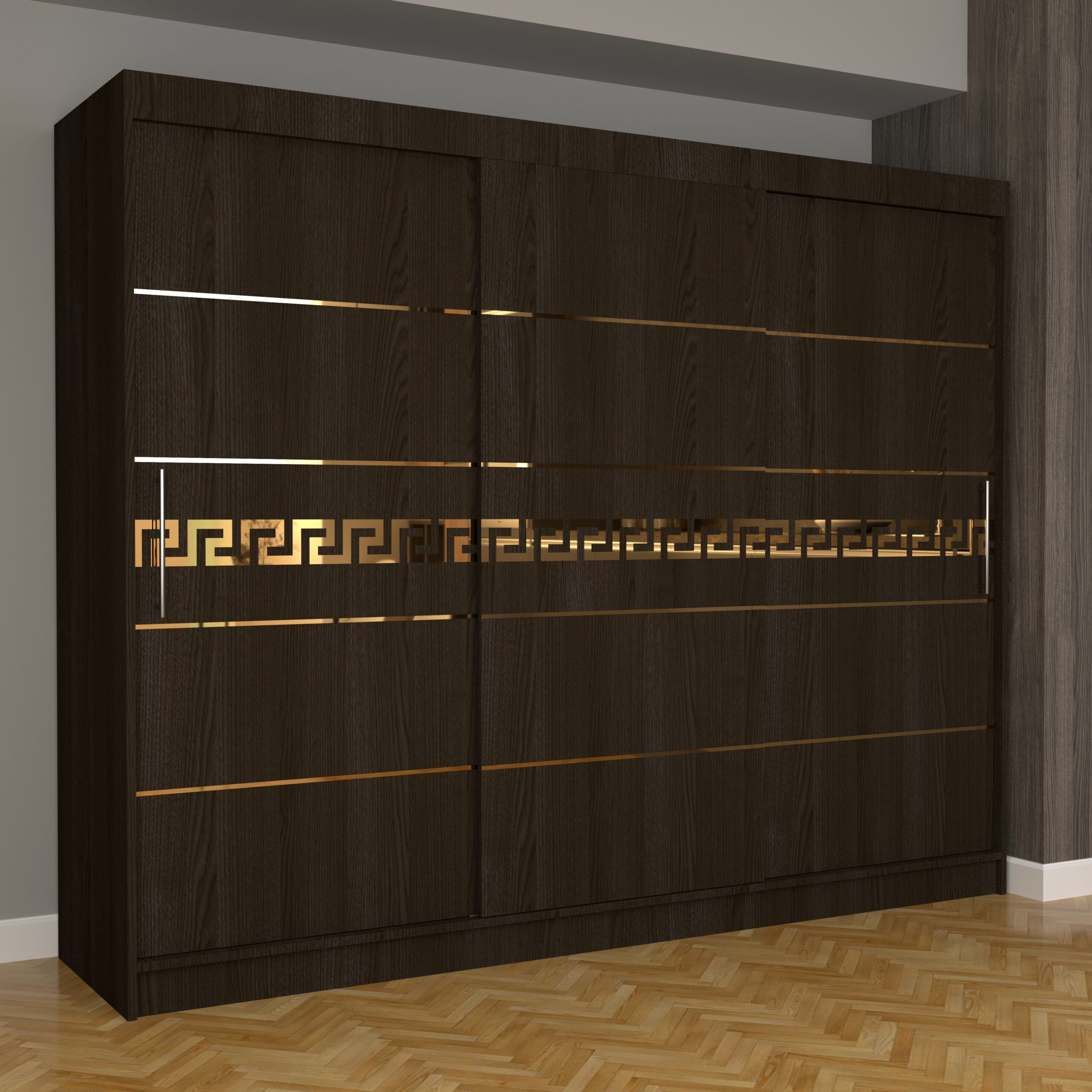 c-70-scaled-1.jpg Dulap Dormitor Nova Gold 250 cm x 200 cm Fara oglinda Wenge cu usi Glisante Wenge - imagine 1
