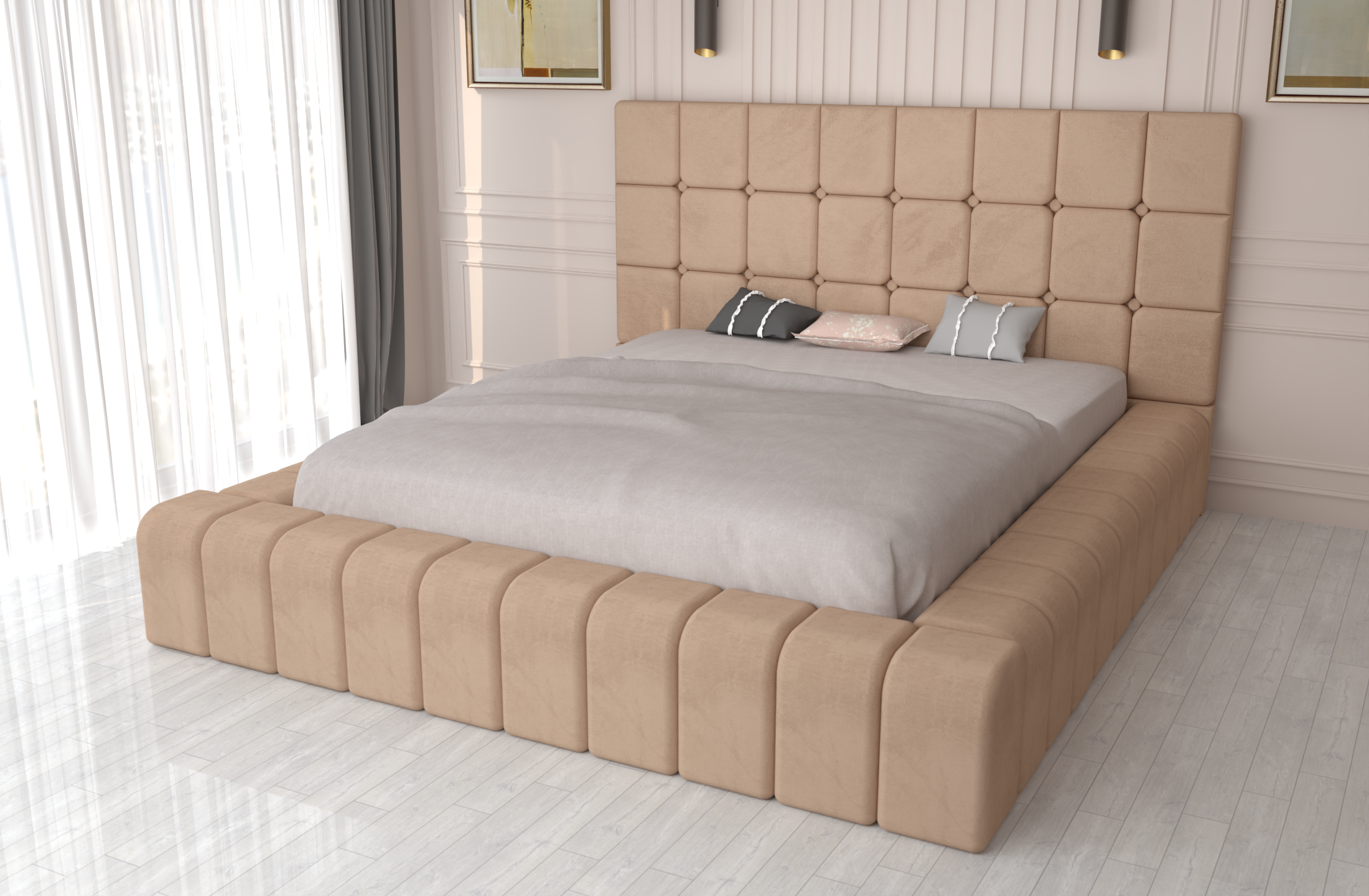 crem-jos.png Pat tapitat Regal Galaxy Crem Stofa - imagine 1