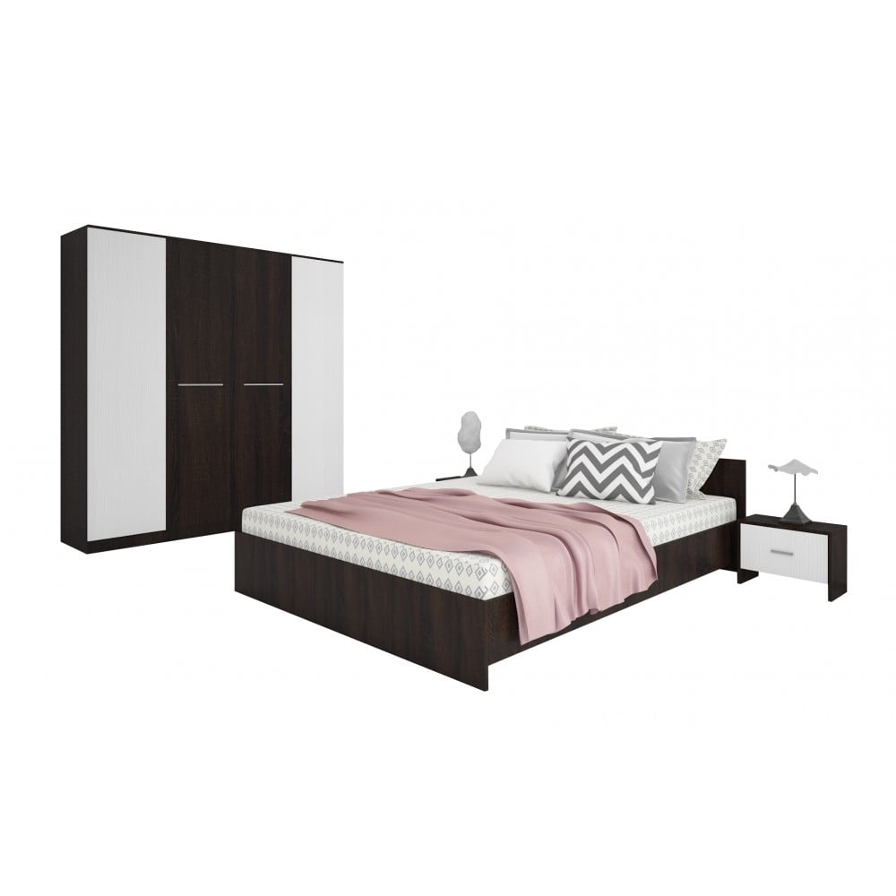 dormitor-lorena-fara-comoda.jpg Dormitor Lorena wenge fara comoda - imagine 1