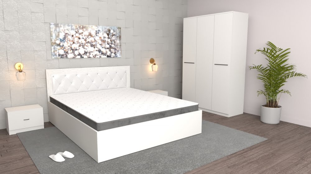 dormitor-royal-alb-cu-dulap-3-usi-albpat-matrimonial-alb-si-noptiere-albe.jpg Dormitor Royal Alb cu Dulap 3 usi Alb,Pat Matrimonial Alb si Noptiere Albe - imagine 1