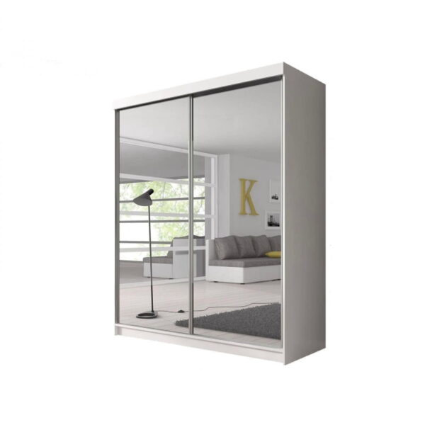 Dressing Expert 203 cm Alb cu usi glisante si oglinda