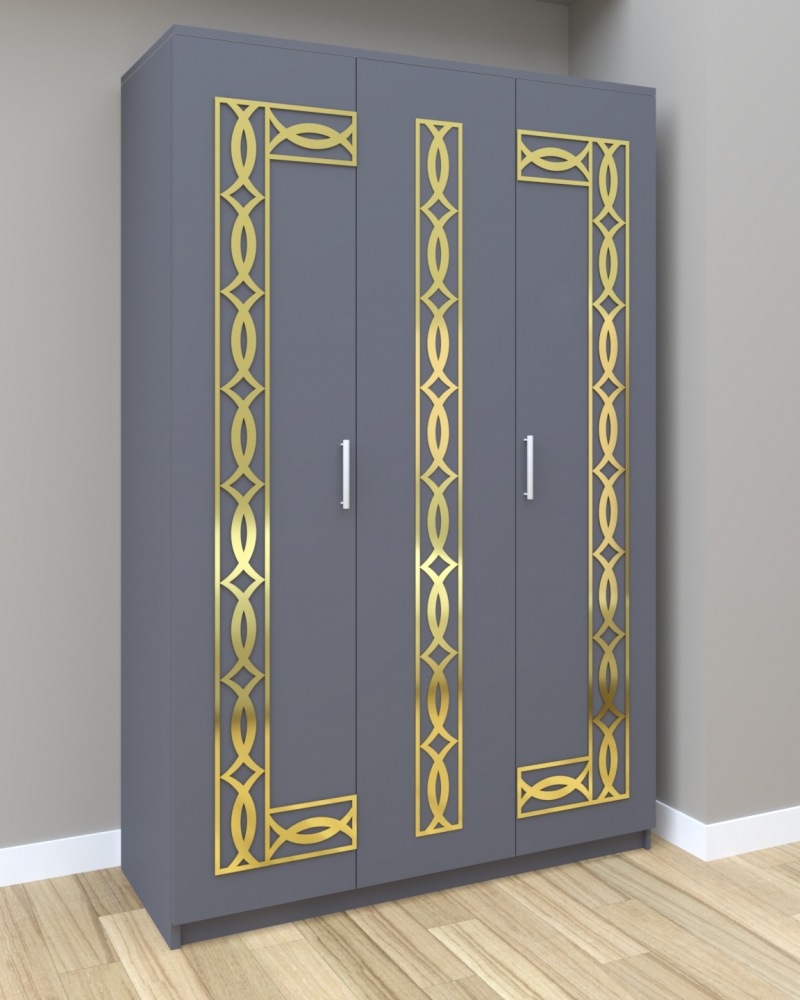 dressing-star-daria-gold-123-cm-gri-cu-usi-gri-fara-oglinda.jpg Dressing Star Daria Gold 123 cm gri cu usi gri fara oglinda - imagine 1