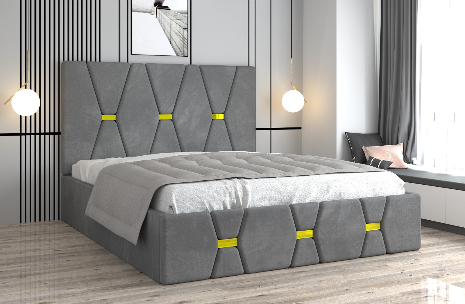 gri-1.jpg Pat tapitat Maria Gri Stofa - imagine 1