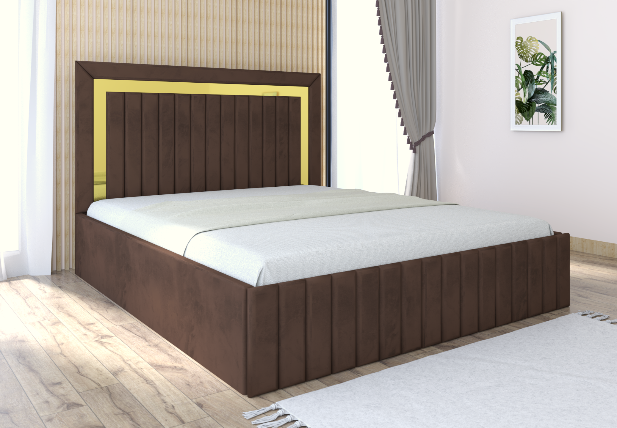 maro-gold.png Pat tapitat Matei Maro Stofa cu oglinda Gold - imagine 1