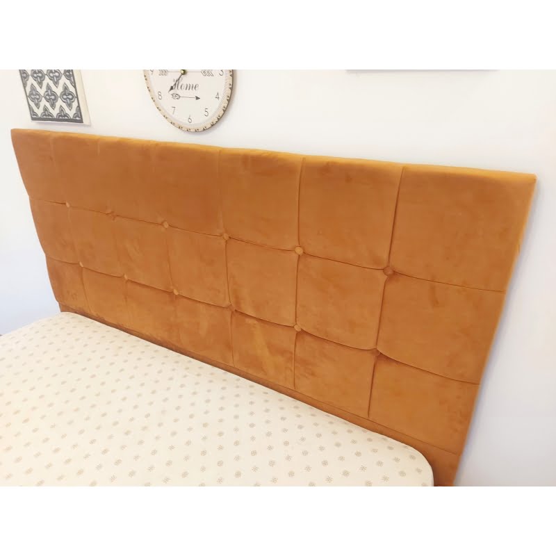 set-dormitor-regal-cu-pat-tapitat-caramiziu-160-cm-x-200-cm-3.jpg Set Dormitor Regal cu Pat Tapitat Caramiziu din stofa Dulap Gabriel 2 usi glisante cu oglinda - imagine 5