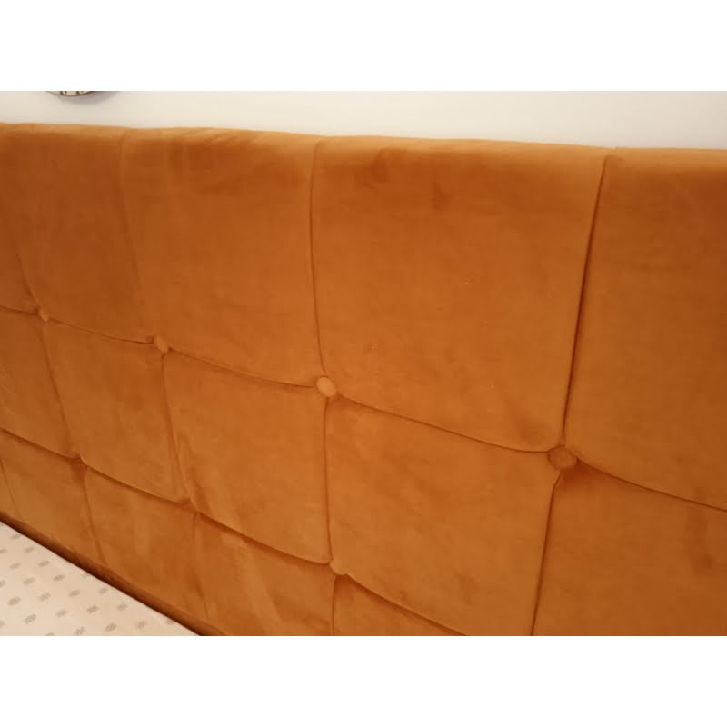 set-dormitor-regal-cu-pat-tapitat-caramiziu-160-cm-x-200-cm-6.jpg Set Dormitor Regal cu Pat Tapitat Caramiziu din stofa Dulap Gabriel 2 usi glisante cu oglinda - imagine 8