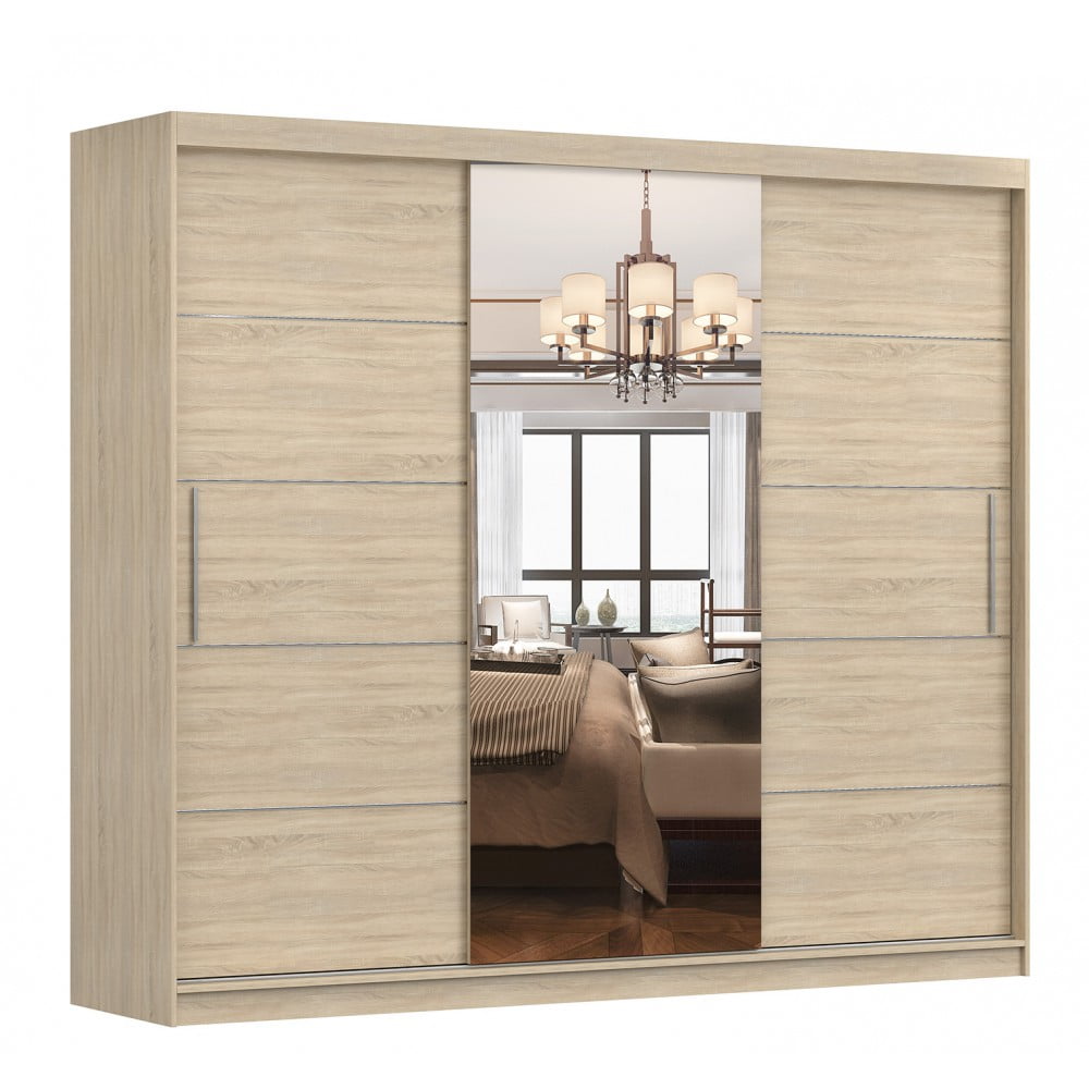 szafa-alba-i-250-cm-4.jpg Dressing Amelia 250 cm Sonoma cu usi glisante cu oglinda - imagine 1
