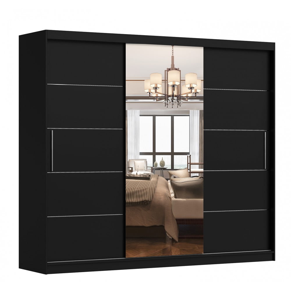 szafa-alba-i-250-cm-8.jpg Dressing Amelia 250 cm Wenge cu usi glisante si oglinda - imagine 1